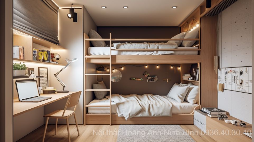 Thiết kế phòng ngủ hiện đại cho bé tại Nội thất Hoàng ANh Ninh Bình